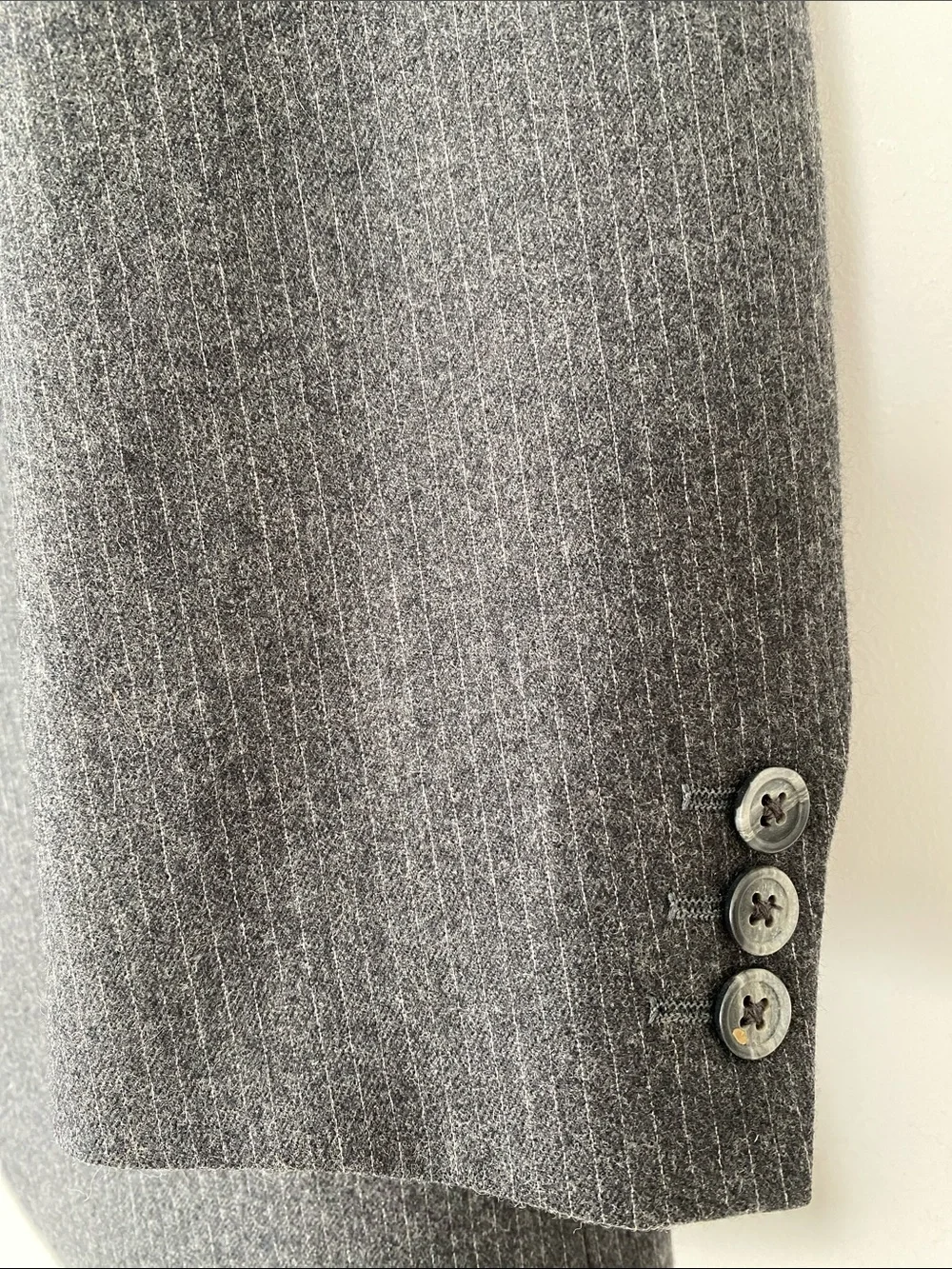 VTG 60s 70s Givenchy Light GreyPinstripe Wool Sport Coat America (ACWA) Union